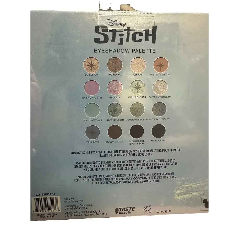 Disney Lilo & Stitch STITCH 16 Color Eyeshadow Palette Sequins Cover New In Box
